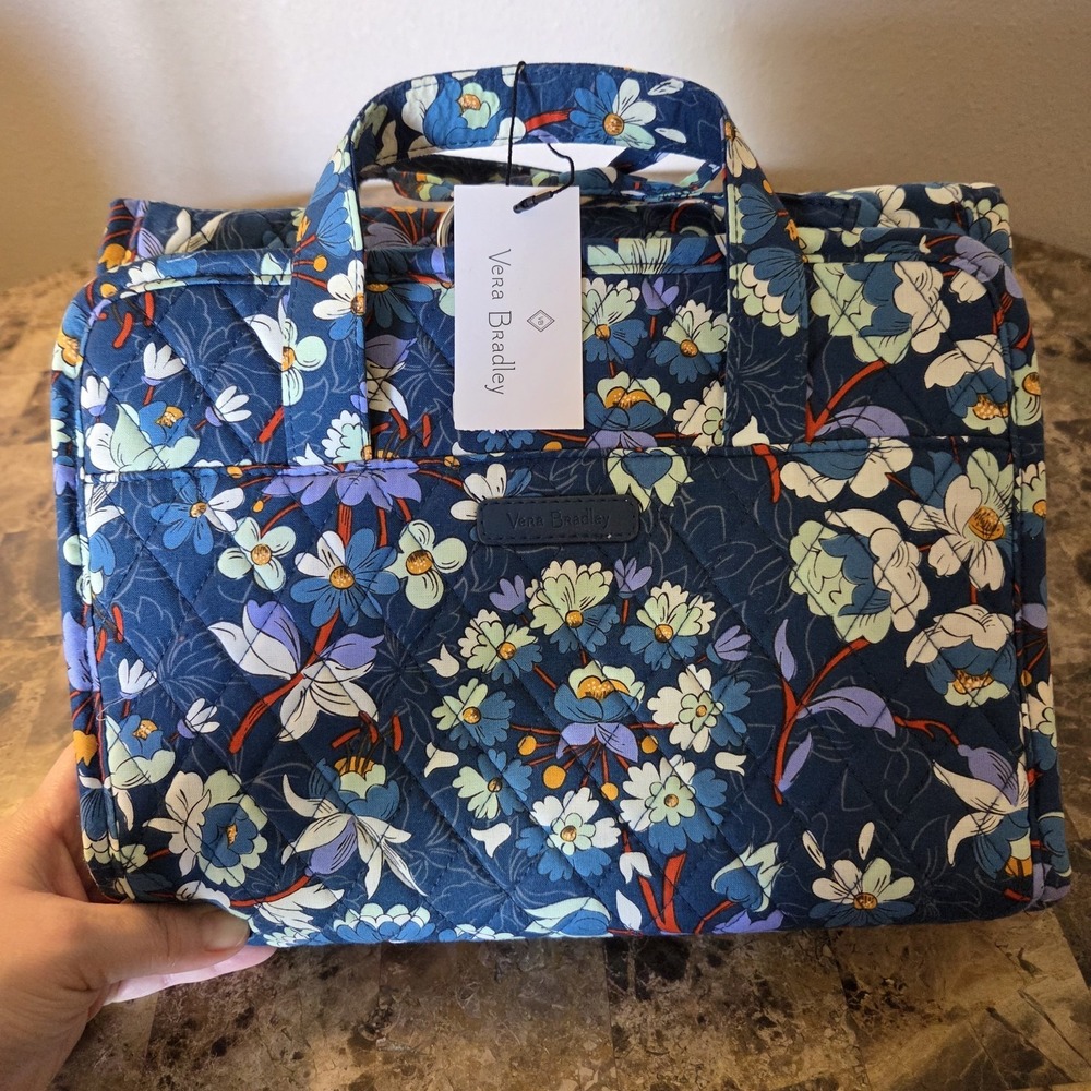 Vera Bradley Hanging Travel Organizer Cosmetic Toiletry Bag Floral Bursts NWT